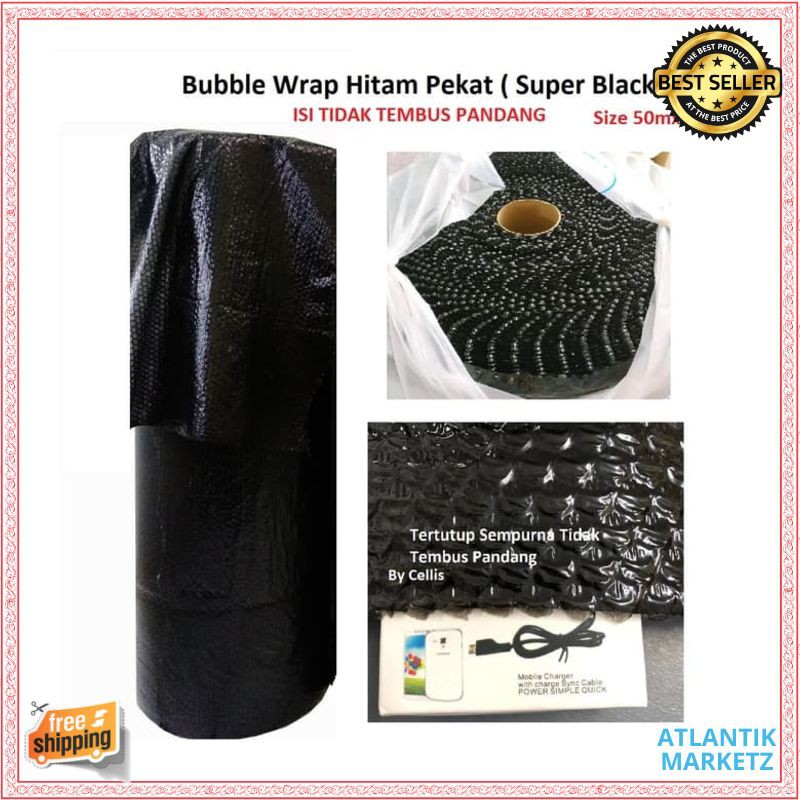 

Plastik Bubble Wrap HITAM PEKAT 50m X 125cm (TIDAK tembus pandang )