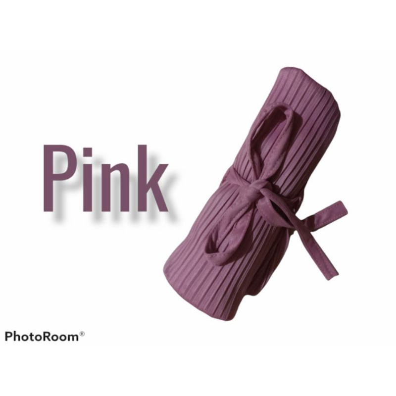 Bergo Maryam Full Plisket Lidi Bahan Hyget Premium-Pink