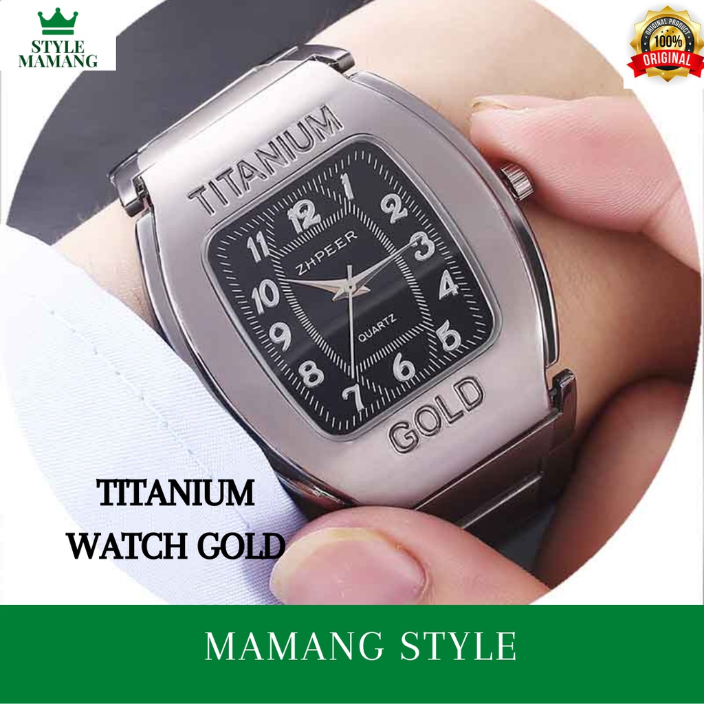 SIAP COD SE INDONESIA JP 05 JAM TANGAN PRIA ANALOG STAINLESS STELL TITANIUM GOLD TERBARU TERMURAH 20