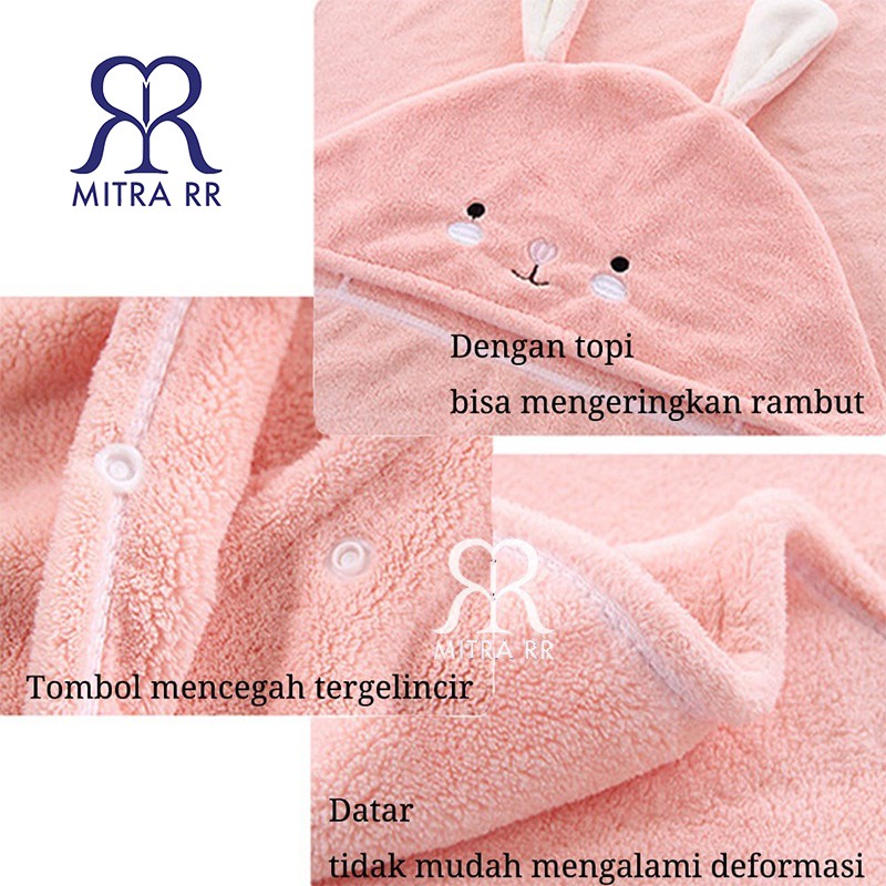 Handuk Mandi Anak Karakter Jubah Mandi Hoodie 0-6 Tahun / Handuk Renang Anak