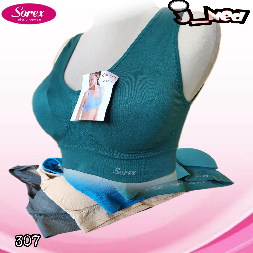 J307 SOREX SPORT BRA BUSA (bisa dilepas) TANPA KAWAT UKURAN KECIL STRETCH  FREE SIZE SETARA 32 - 36