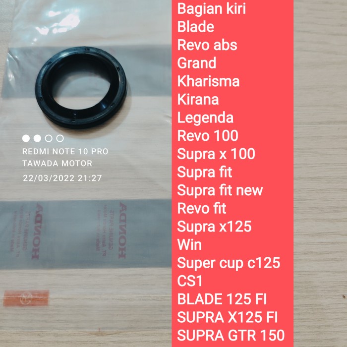 SIL SEAL NAP GIR RODA BELAKANG GRAND. LEGENDA. SUPRA X 100. SUPRA X125 27x40x4,5