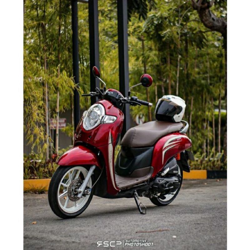 striping lis sticker standar ori honda Scoopy stylish 2014 merah striping Scoopy 2014 standar ori