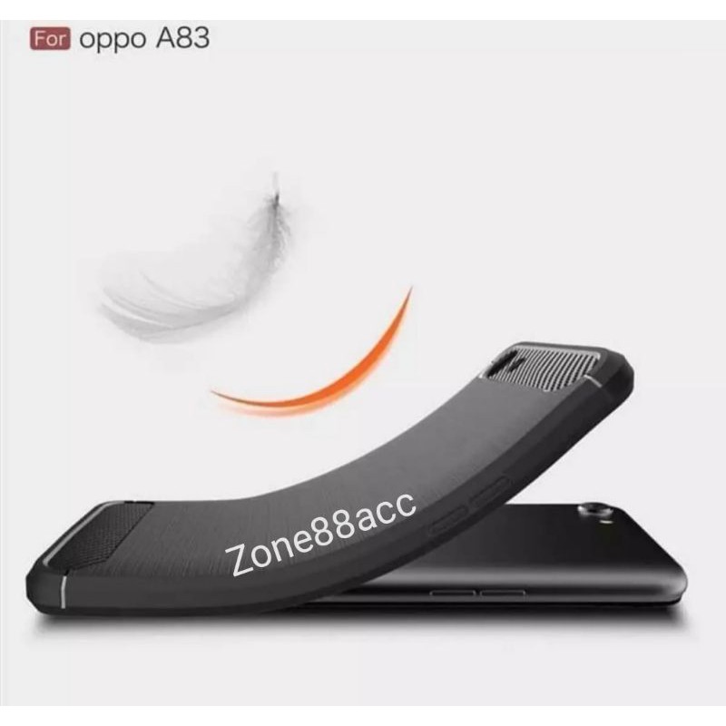Oppo A83 Silicon Case Softcase iPAKY Carbon Casing Cover TPU