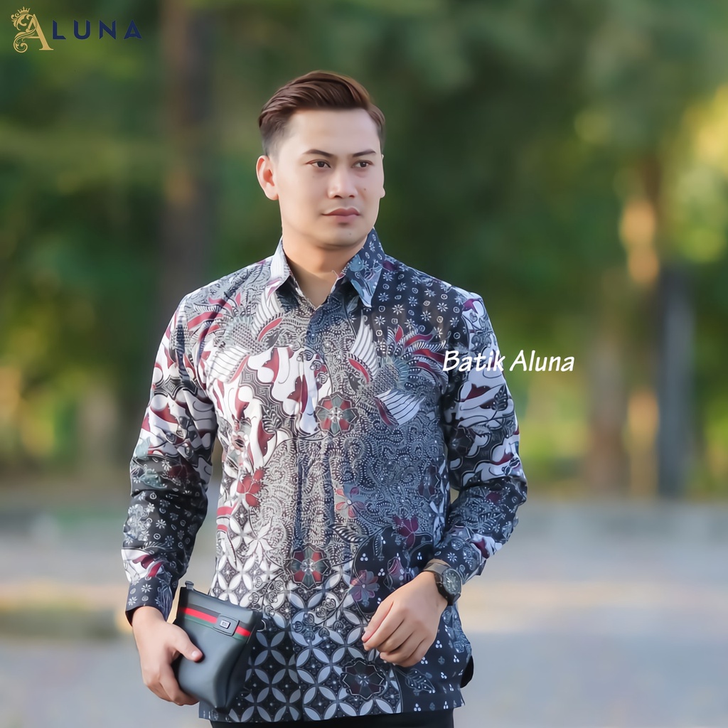 BATIK PREMIUM ALUNA LENGAN PANJANG REGULAR EXCLUSIVE KEMEJA BATIK PRIA PREMIUM SOLO MODERN PCW 106