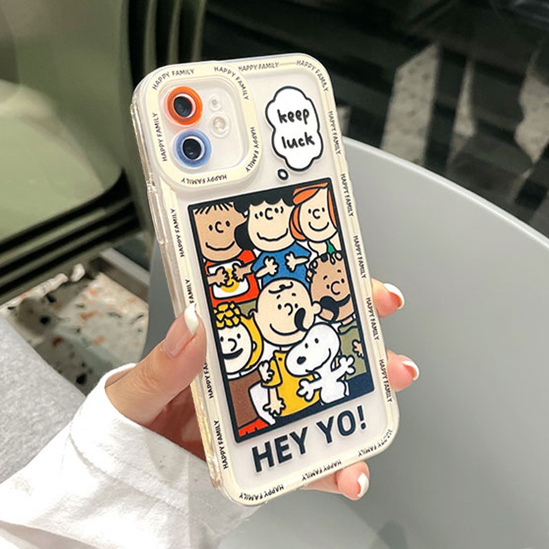 Case Pelindung Transparan Motif Kartun Snoopy Untuk Iphone 7 8 SE2020 7 + 8 PLUS 11 12 13 PRO MAX