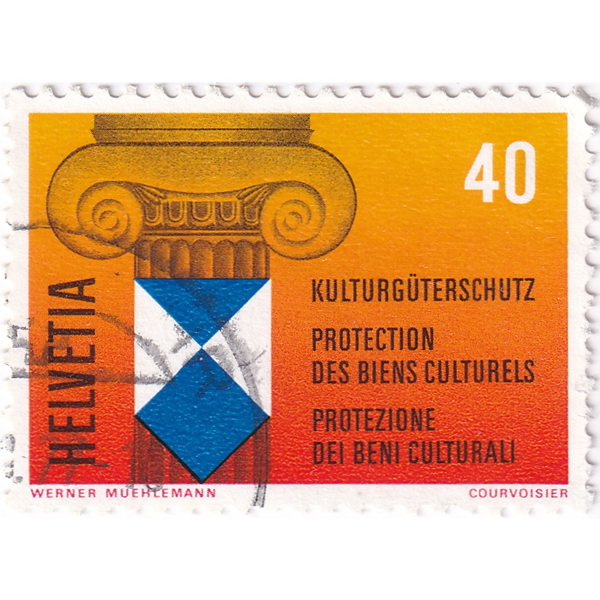 

Prangko Switzerland 1977 - Factory Act, Culture Preservation, Hiking Trail 40(C) Used