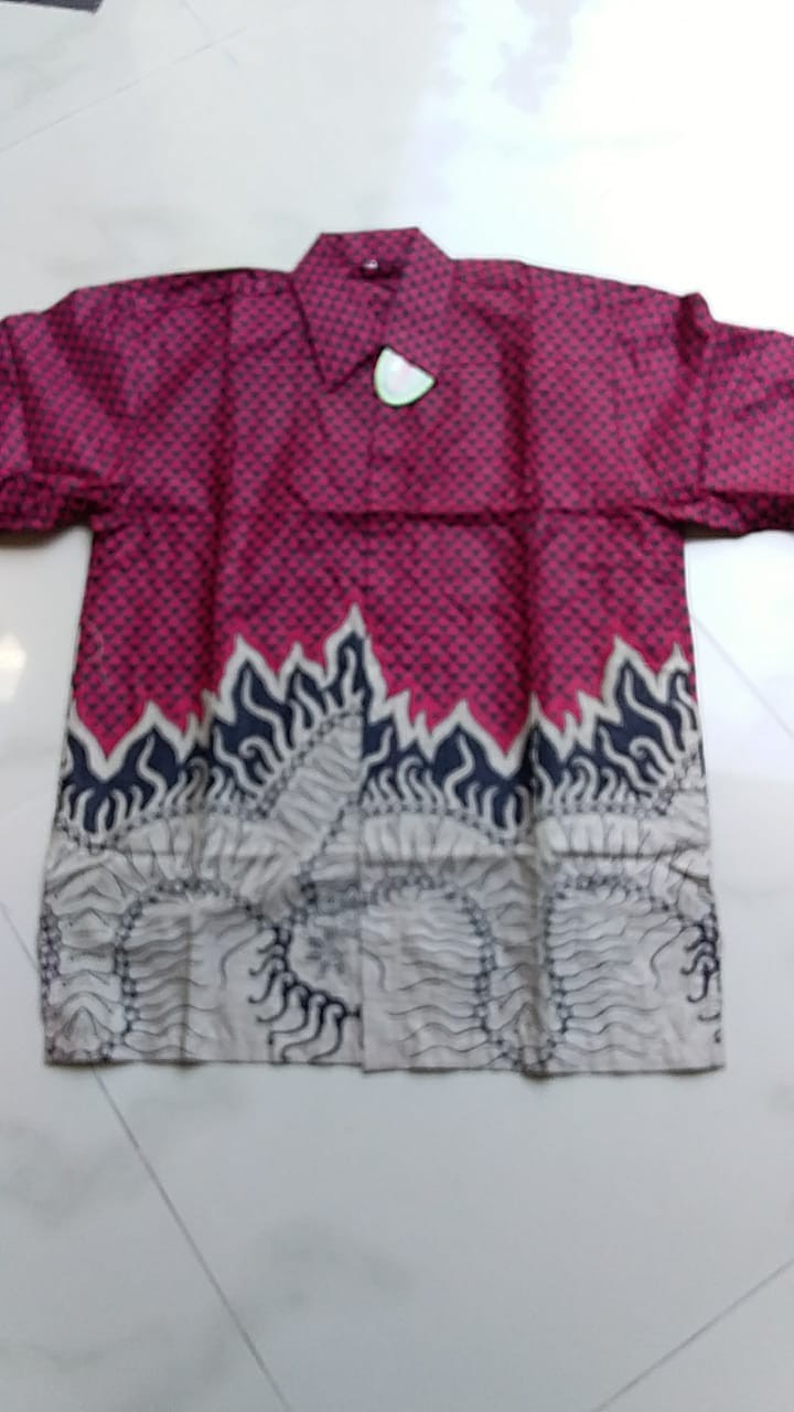 Size M L Xl Xxl Bswart Batik Hrb026 Kenongo Hem Batik Monochrome Semut Coklat Kemeja Batik Pria