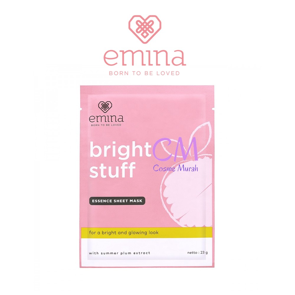 EMINA Bright Stuff Series dan Acne Prone | Moisturizing Cream Toner Face Wash Tone Up Mask Serum-Essence Sheet Mask