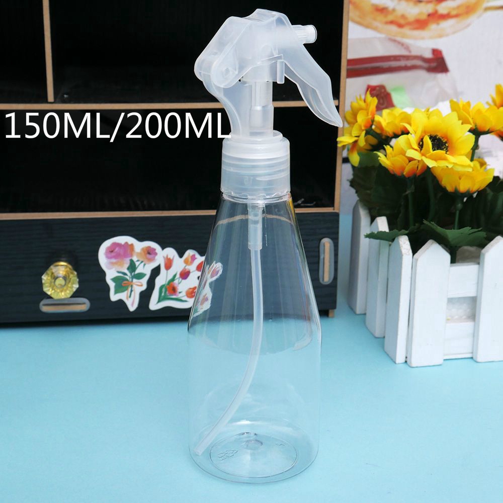 Botol Spray Portable Bahan Plastik Transparan Ukuran 150ml untuk Pelembab Rambut