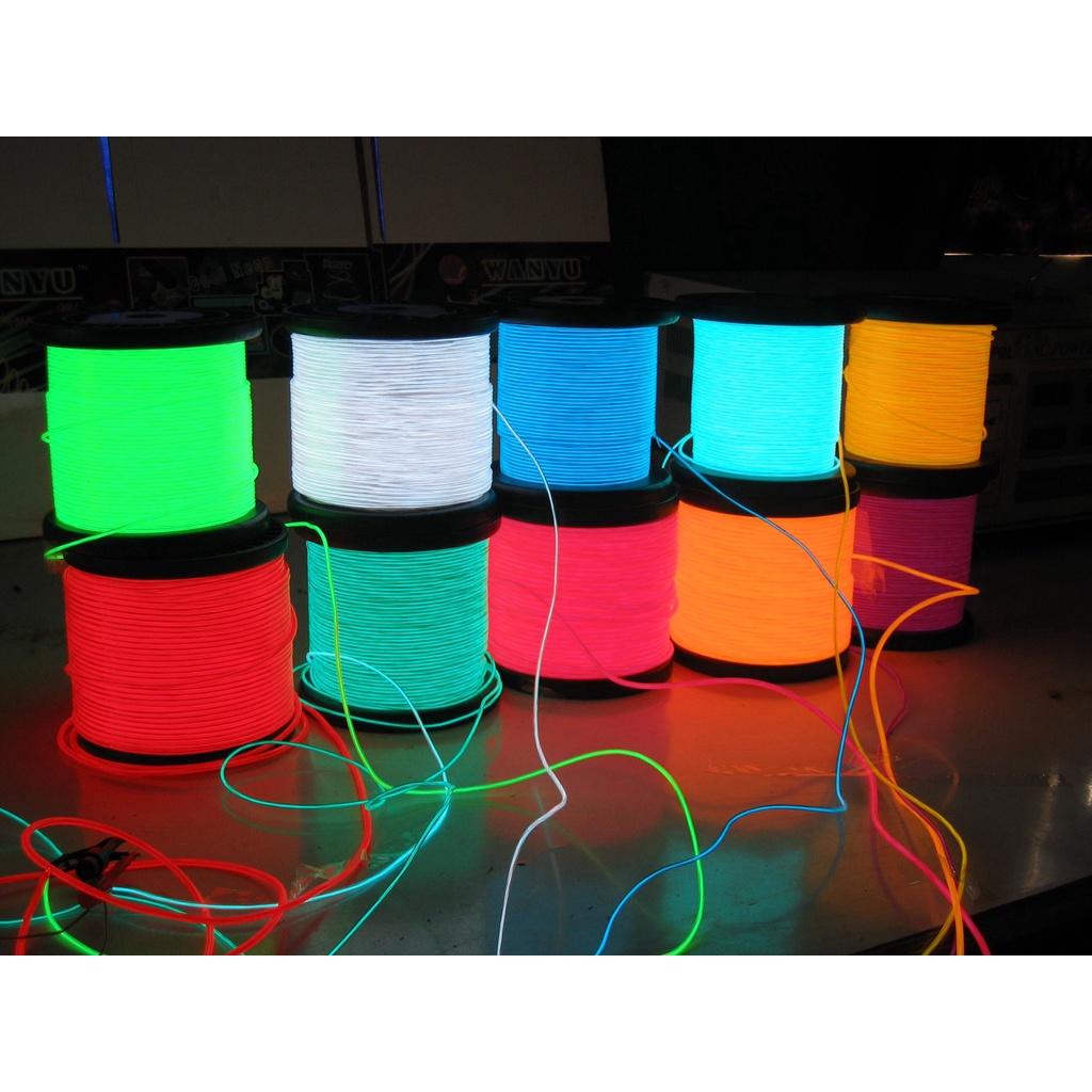 Lampu EL Wire Flexible CCFL Neon LED Strip Electroluminescent Light Meteran