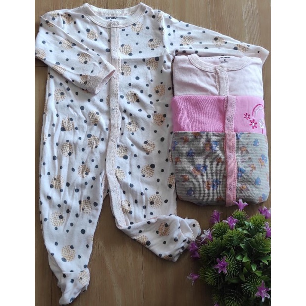 1PCS SLEEPSUIT BAYI BABY GROW-SLEEPSUIT BAYI KAKI TERTUTUP-SLEEPSUIT BAYI MURAH