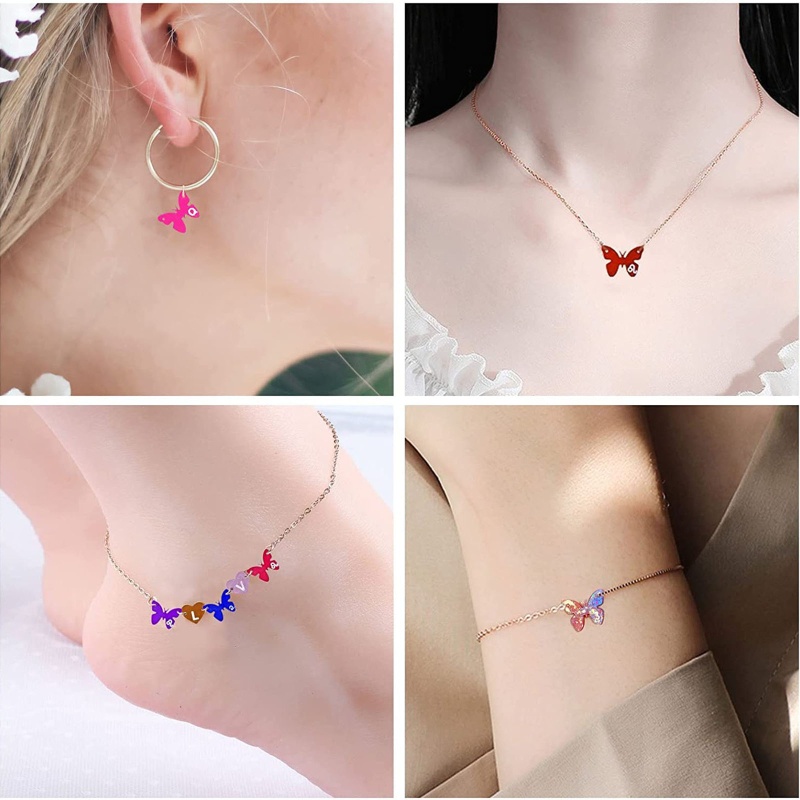 Siy Cetakan Resin Epoksi Bentuk Kupu-Kupu / Huruf Dengan Lubang Gantungan Kunci