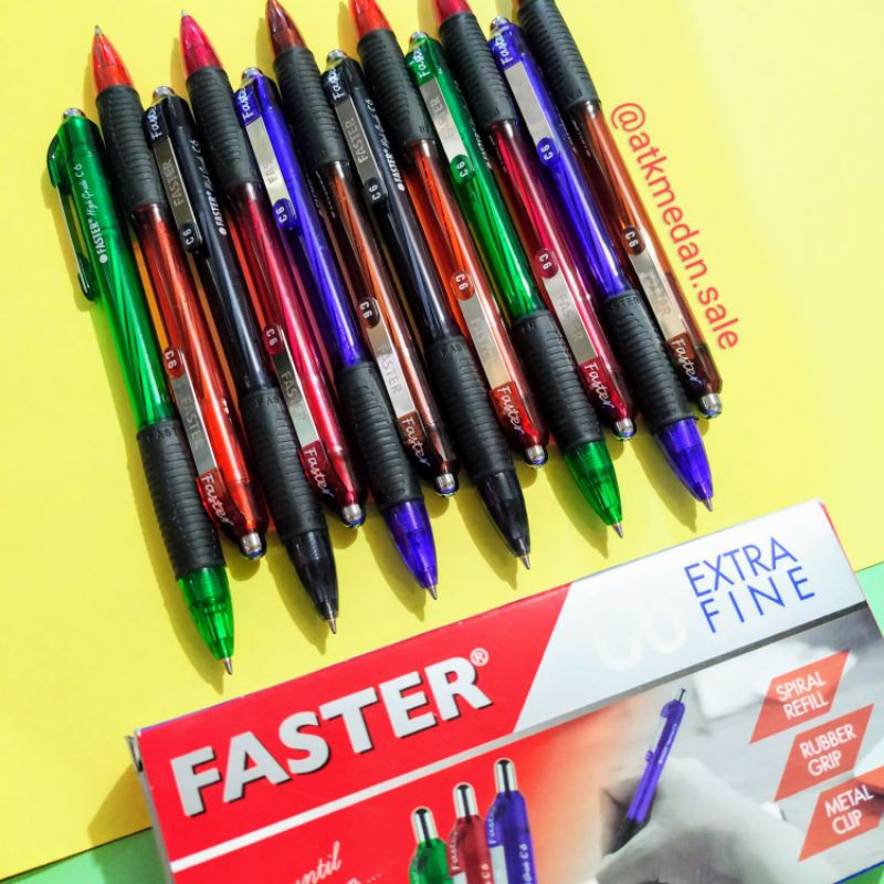

Pen Faster C6 Pulpen Merek Faster Extra Fine Pulpen Cetek