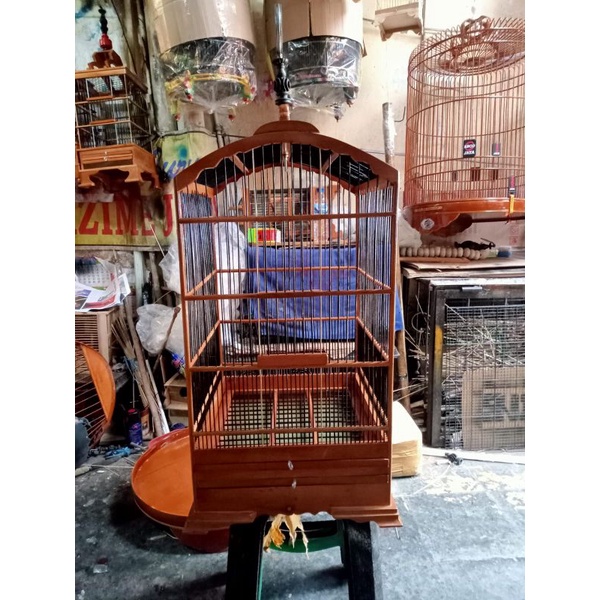 sangkar /kandang  kosan no 2 warna coklat (grab)