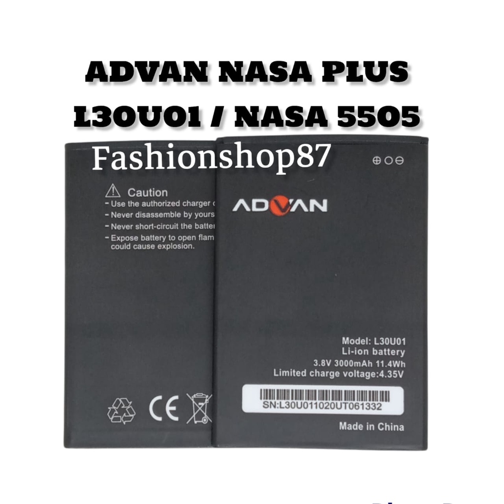 Baterai Advan NASA L30U01   L30B01  NASA Plus   Nasa Pro   5505  Batrai Batere Baterei Battery Batre