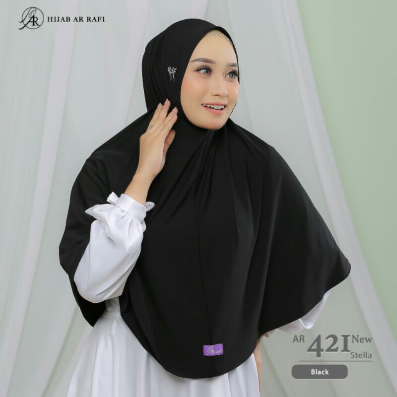 Arrafi hijab jilbab instan AR 421 new-Black