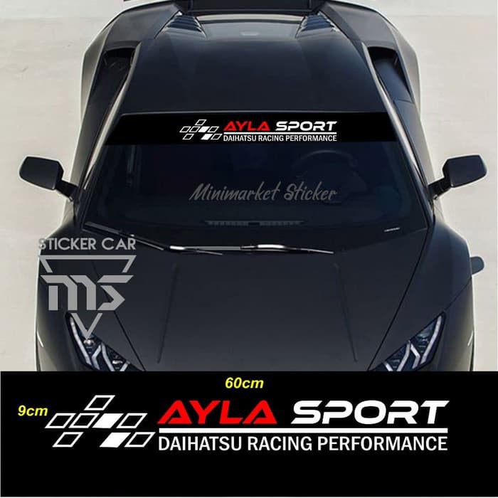 Sticker Ayla Sport Cutting Sticker Kaca Mobil Ayla Sport
