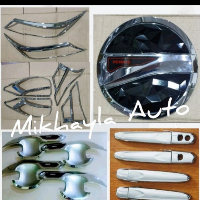Paket Garnish Outer Handle Tank Cover All New Terios Chrome 2018-2021