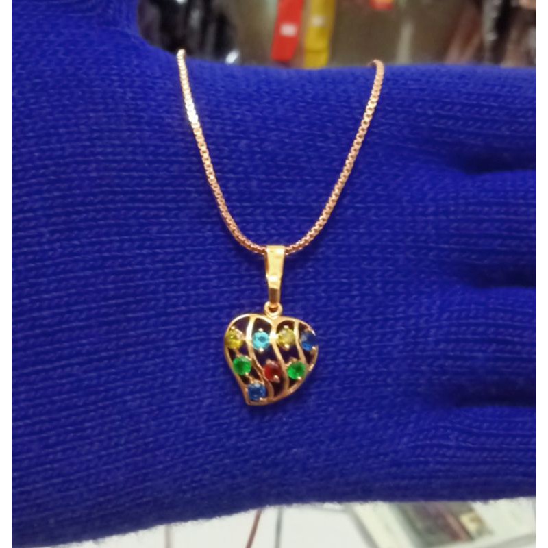 SP33. Kalung xuping wanita lapis emas dgn mata zircon UK 45 cm itali