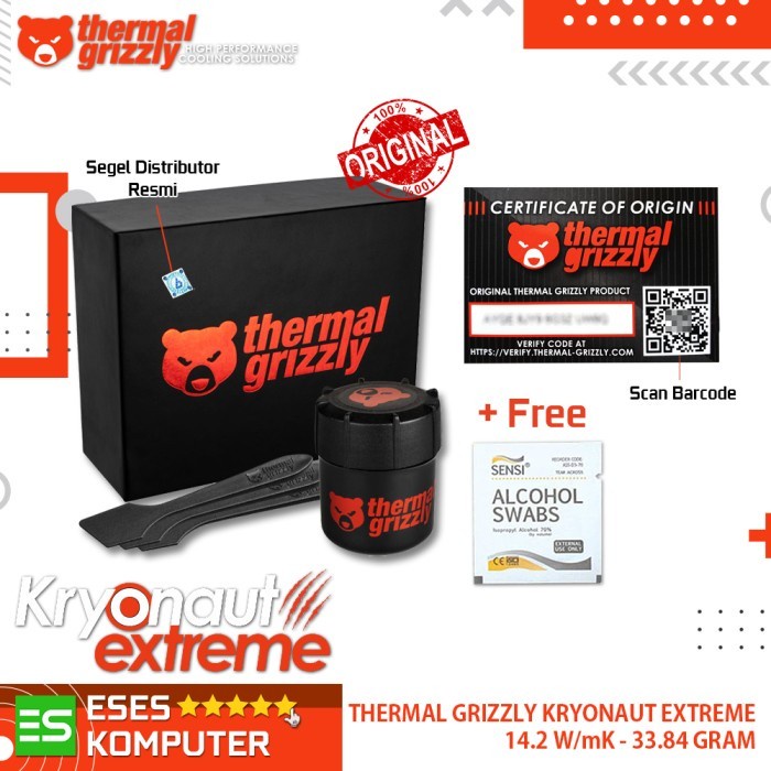 Thermal Grizzly Kryonaut EXTREME Thermal Paste 33.84 Gram / 9mL TUBE