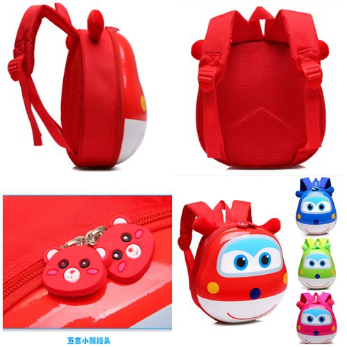 CR 7543 BQ 3158 RISCE TAS RANSEL SUPER WINGS KAPSUL TELUR ANAK SEKOLAH COWOK CEWEK PUTRA PUTRI TK PG SD JTF EL 4442 GI 0007