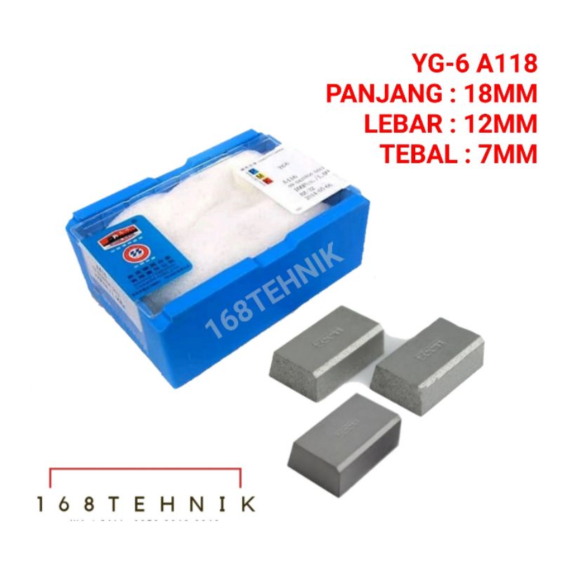 MATA PAHAT WIDIA YG6 A118 ECER / PISAU WIDIA YG-6 A118 / MATA INTAN / Mata Widia Carbide / Pahat Wid