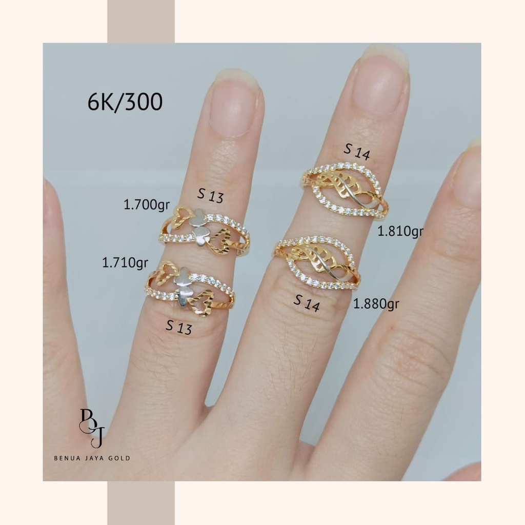Cincin Emas Fashion 6K/300