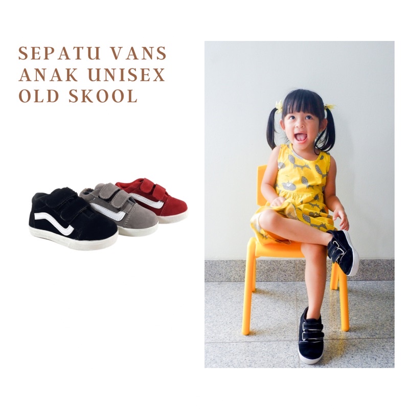 Sepatu Anak Vans Laki Laki Perempuan 2 3 4 5 Tahun Sneakers Anak Gaul Sepatu Anak Sekolah Vans Old Skool Terbaru