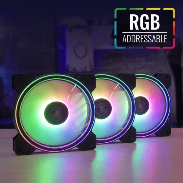 Aerocool Saturn 12F ARGB Pro 12CM Fan - 3 Pcs Fan + Hub + Remote