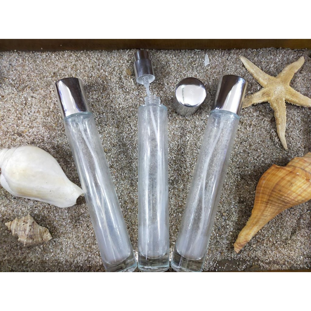 Botol Parfum kosong 30ml/Botol Lilin tutup silver/Refill parfum drat/putar