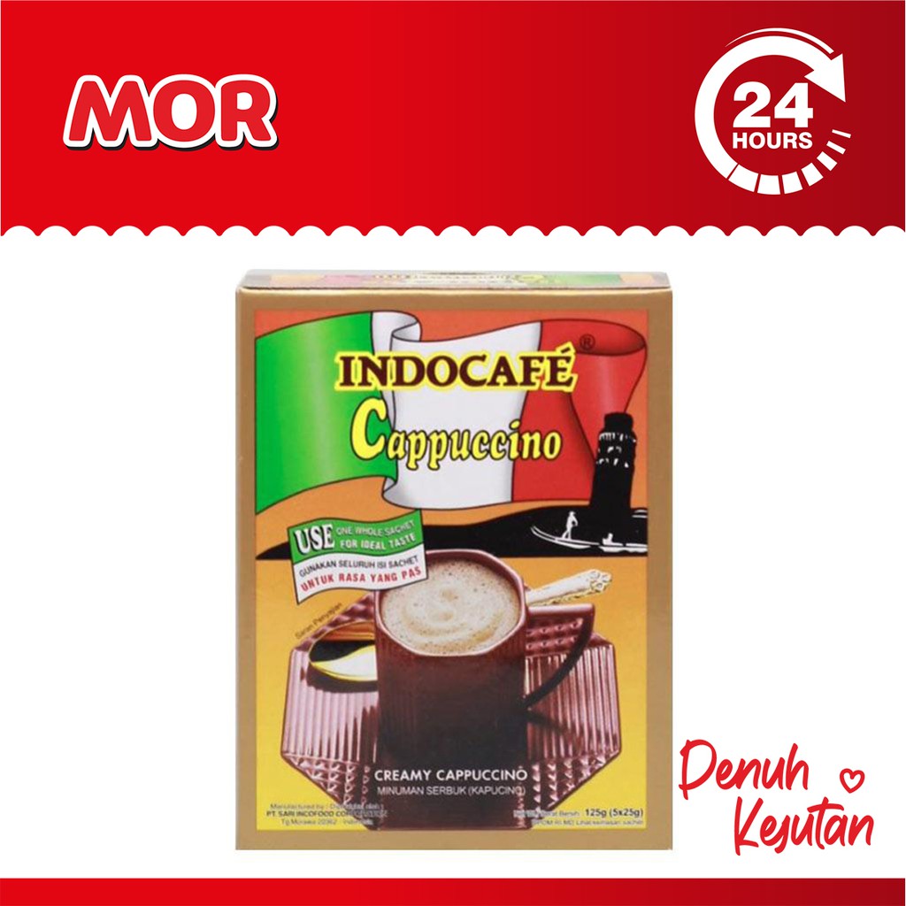 

INDOCAFE Cappucino Box Kopi Creamy Italia Serbuk Bubuk 5x25 gr