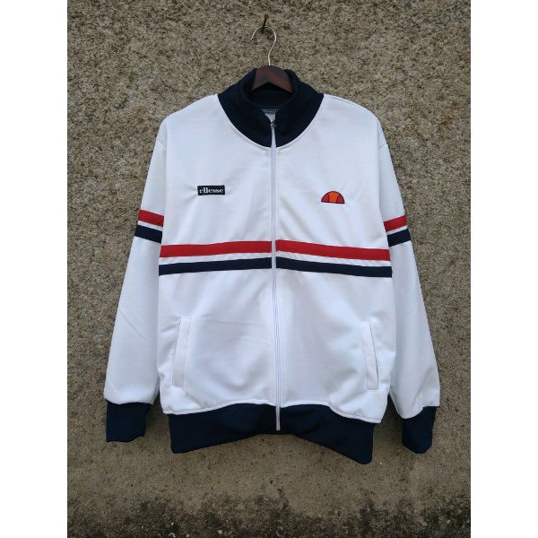 jaket tracktop casual ellesse putih termurah