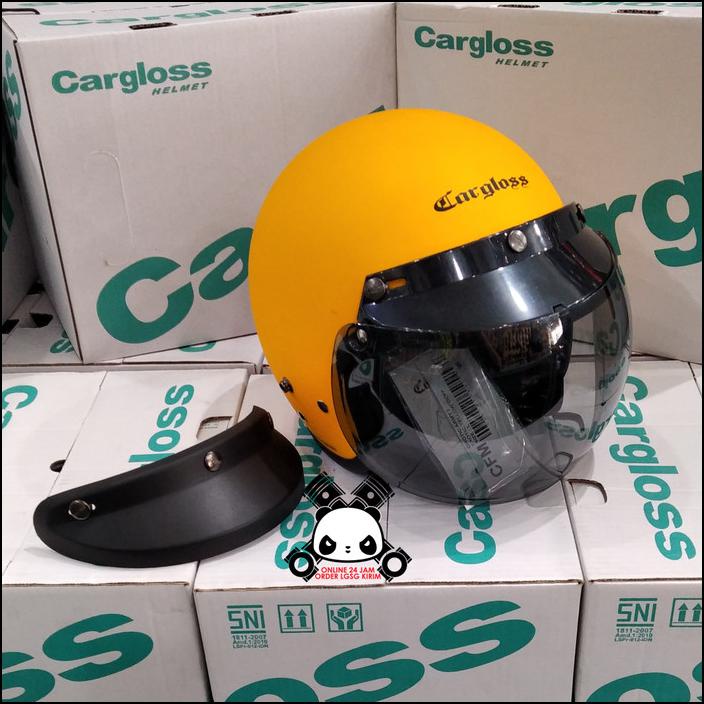 HELM BOGO CARGLOSS PLUS VISOR CEMBUNG