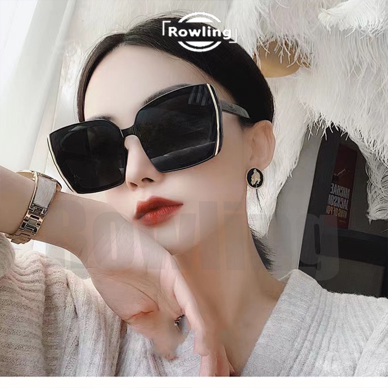 Rowling(Ka-44)Kacamata Hitam Terbaru Wanita Style Kotak Besar/Kacamata Fashion Murah Import Wanita Kacamata Fashion