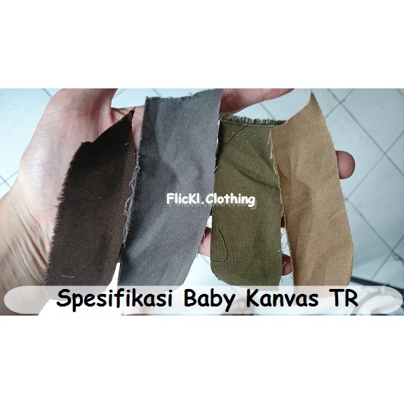 Bahan Kain Baby Kanvas TR Kemeja Casual Formil Polos Baju Rollan