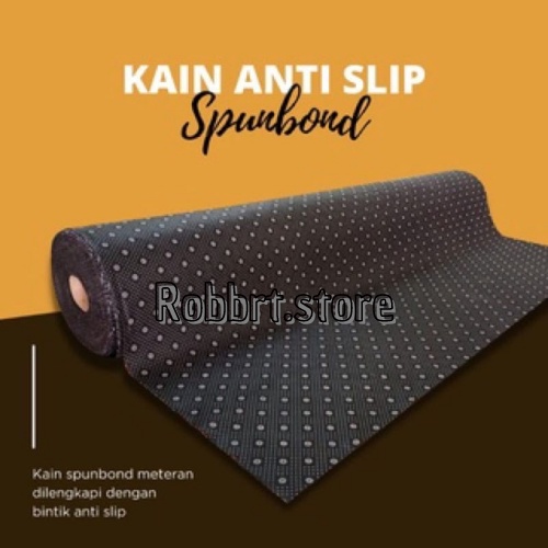 Kain Bintik Anti Slip Satin /kain spounbond per meter 155/50cm/Kain Bintik Anti Slip Satin Polos A (Alas Karpet/Alas Sajadah)