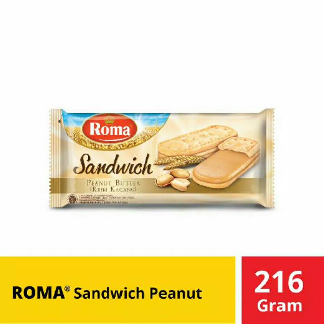 

Roma Sandwich Chocolate / Roma Sandwich Peanut kacang