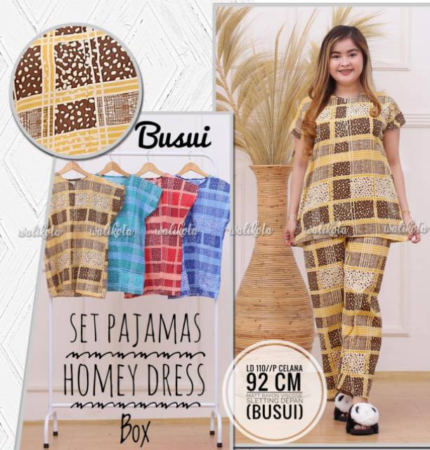 Setelan cp kaktus / bunga rayon viscose