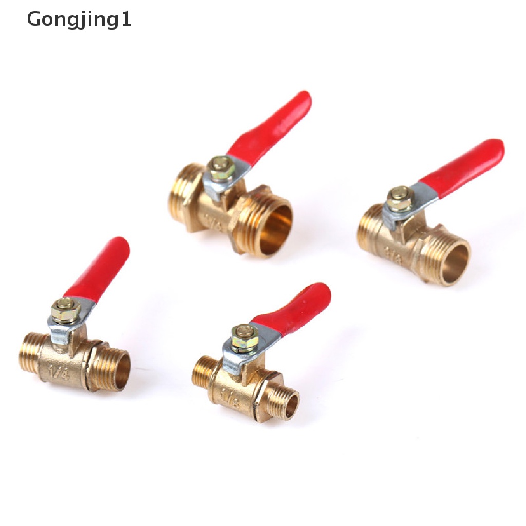 Gongjing1 Katup Bola Kuningan 1 / 8 &quot;1 / 4&quot; 3 / 8 &quot;1 / 2&quot; Male Ke Male BSP Dengan Gagang