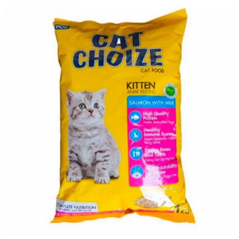 Makanan Kucing Kering Cat Choize Kitten Salmon with Milk Freshpack 20KG