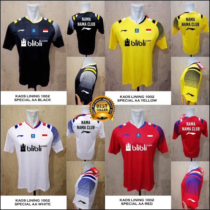 Baju badminton lining 1002 SPECIAL AA kaos lining badminton import