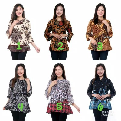 Batik Wanita Asj Sa Hrb02 Kenongo Kemeja Tosca Pendek