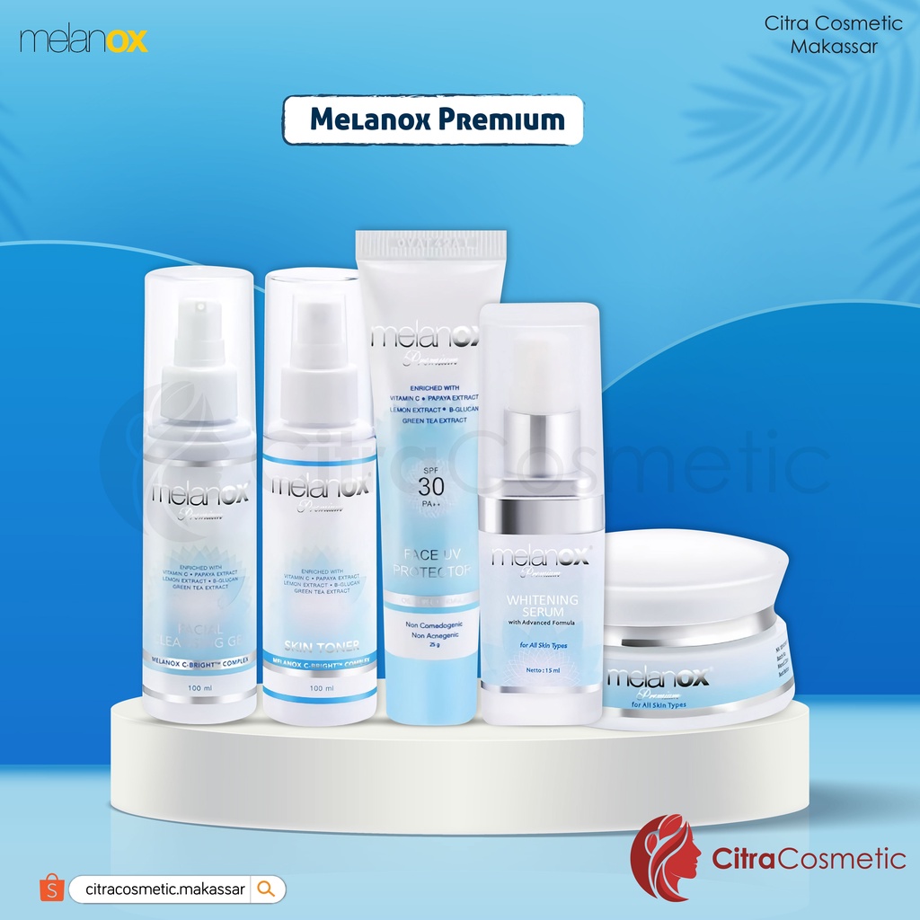 Melanox  Premium Series | Facial Cleansing Gel | Skin Toner | Cream | Power For Eyes | Serum | Uv Face