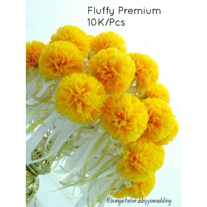 Bunga Telur Fluffy/Pom Pom