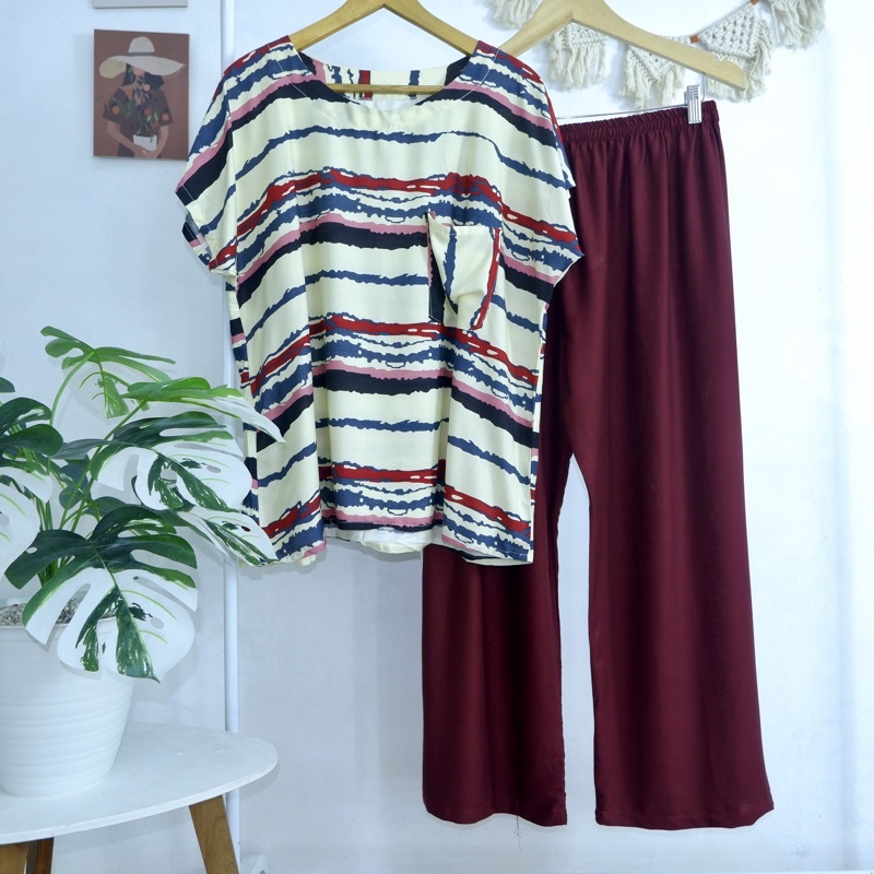 BABYDOLL JUMBO RAYON FIT TO XXXL LD 130 (CELANA PANJANG) SERI 1 LD125 LD130-PJXL 30