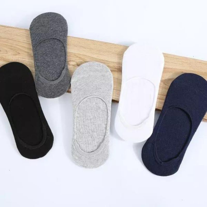 MN Kaos Kaki Balet Pendek Dibawah Semata Kaki Wanita Pria INVISIBLE Hidden SOCK-Hitam