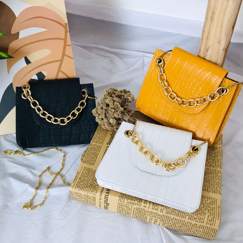 TAS BAHU SLEMPANG JIN JING IMPORT KEKINIAN Mei Mei Kecil Simple Besar Selempang Jing Jing Wanita Per