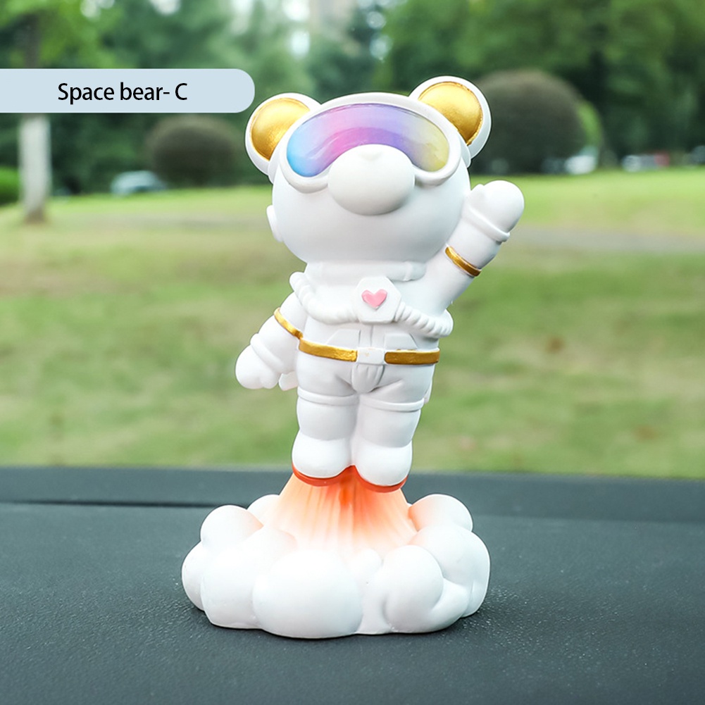 Ornamen Patung Karakter Kartun Astronot Luar Angkasa Bahan Resin Untuk Koleksi