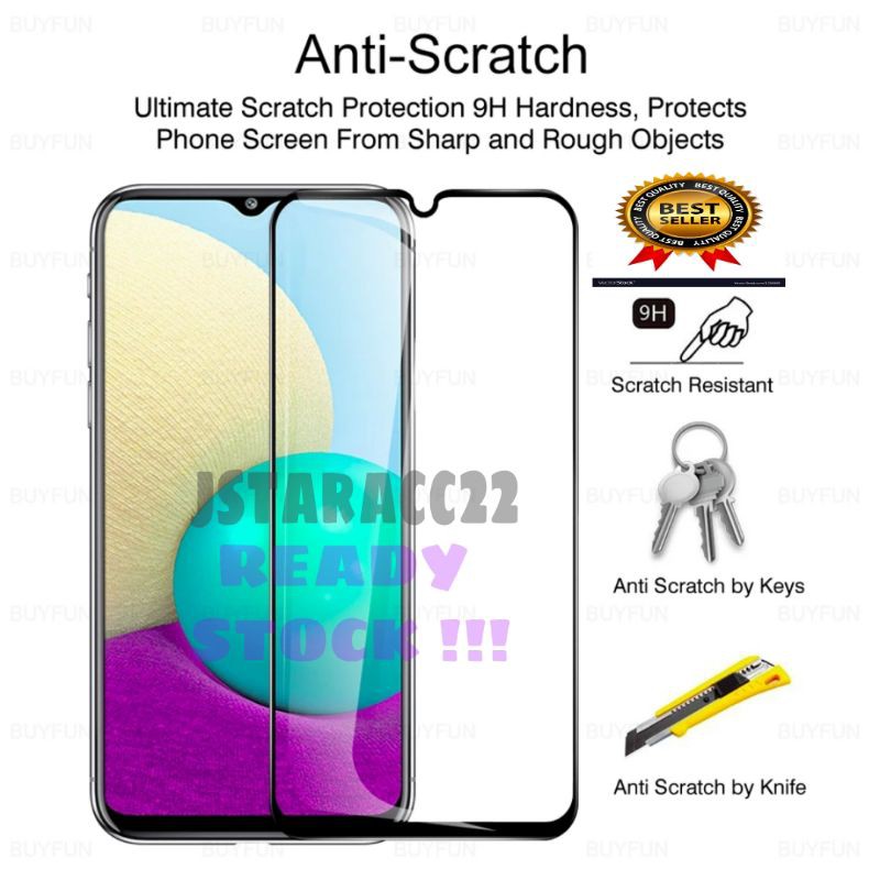 SAMSUNG GALAXY A32 TEMPERGLASS FULL COVER 9H SCREEN PROTECTOR FILM ANTI GORES